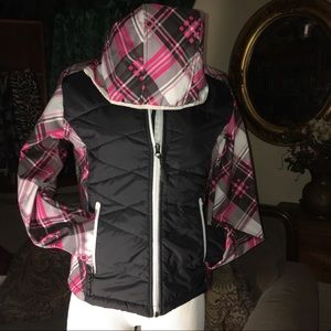 GIRLS HOT PINK, BLACK, WHITE SNOWZU JACKET LOVELY